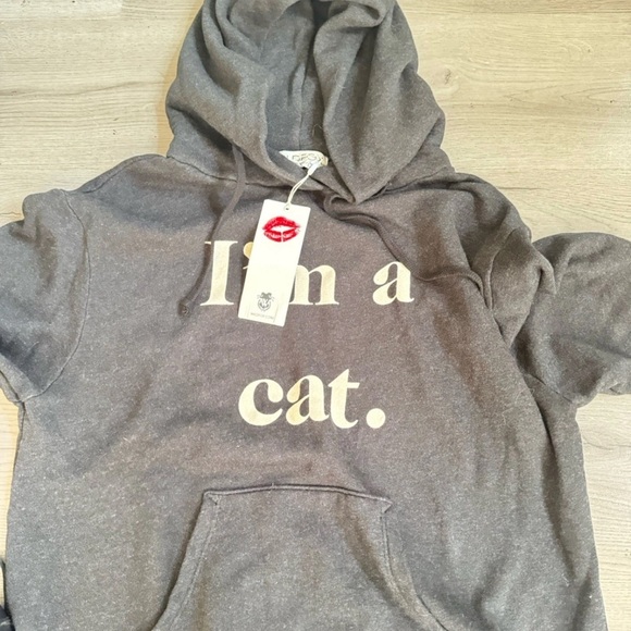 WILDFOX Guess What I Am Cuddles Cat Hoodie With Ears Large NWT - Picture 7 of 11